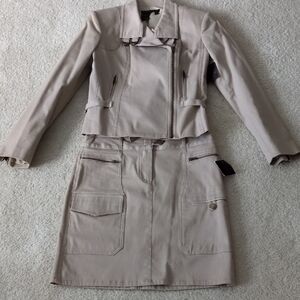 Parallel Beige Jacket and Skirt Set (Mix and Match)